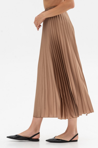 Спідниця гофре бежевого кольору Теріл 002