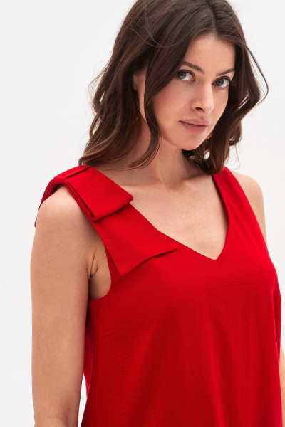 Червоний лляний міні сарафан Пулін 13 Червоний лляний міні сарафан Пулін 13