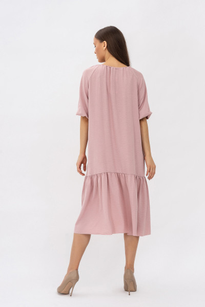 Сукня трапеція бежевого кольору вільного крою з шифону Бленк 03 Сукня трапеція бежевого кольору вільного крою з шифону Бленк 03