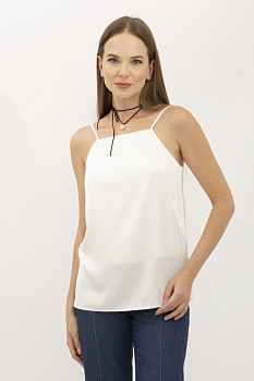 Майка молочна на бретелях Фоказі 01