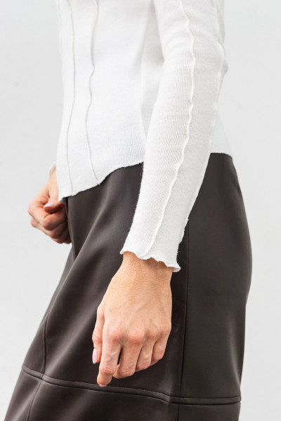 Білий  джемпер з трикотажу Фенті 01