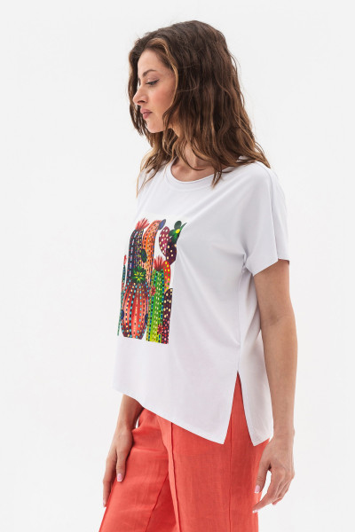 Трикотажна футболка білого кольору Майліс 01