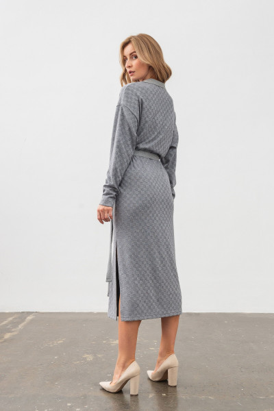 Сукня трикотажна сірого кольору з розрізом Венда Сукня трикотажна сірого кольору з розрізом Венда