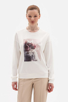 Трикотажний світшот молочного кольору Віолія 03