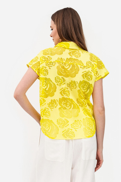 Блуза напівприталеного крою жовтого кольору Ждана 01