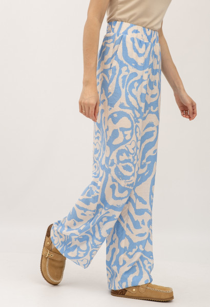 Брюки прямого вільного силуету блакитного кольору Аркана 01