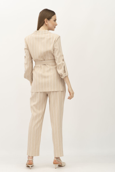 Костюм з льону бежевий жакет та брюки Данді 1 Костюм з льону бежевий жакет та брюки Данді 1
