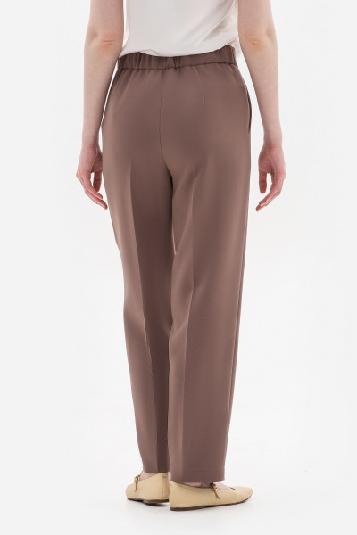 Прямі брюки з костюмної тканини коричневого  кольору Уніта 03