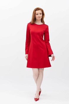 Cукня міні силуету трапеція червоного кольору Лоіда