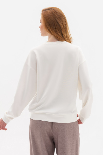 Трикотажний світшот молочного кольору Віолія 02