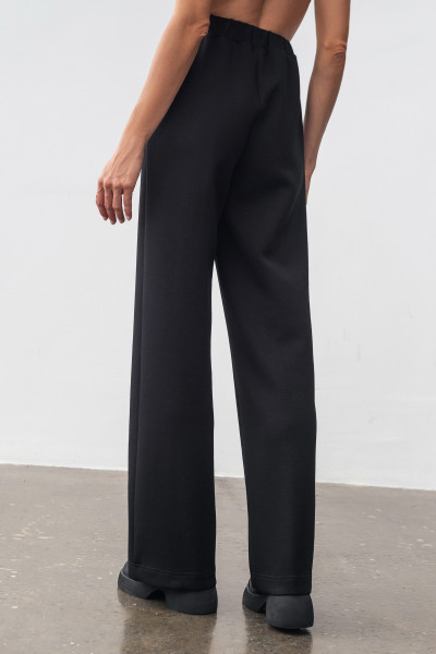 Трикотажні брюки чорні прямого крою Нембус 041