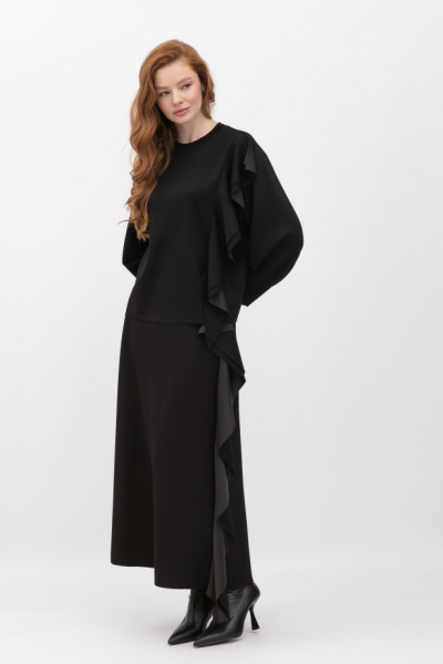 Трикотажна спідниця максі силуету трапеція Рінель 01