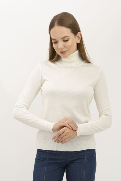 Гольф молочного кольору з високим коміром 23205001