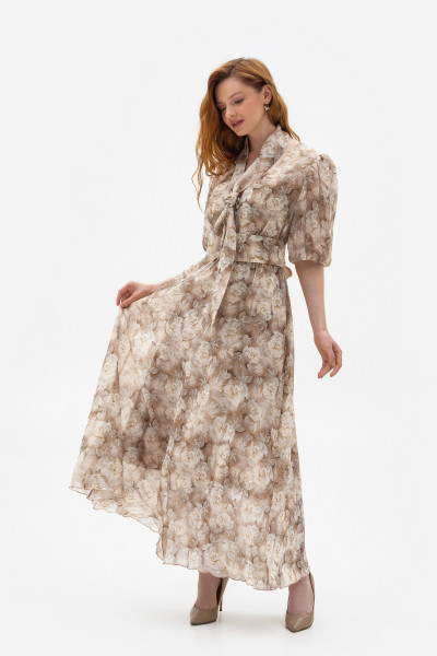 Шифонова сукня довжини максі з ніжним принтом квітів Маріне 1 Шифонова сукня довжини максі з ніжним принтом квітів Маріне 1