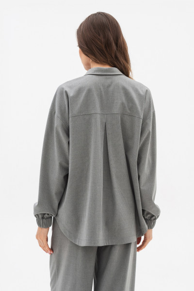 Сорочка вільного крою сірого кольору Октара