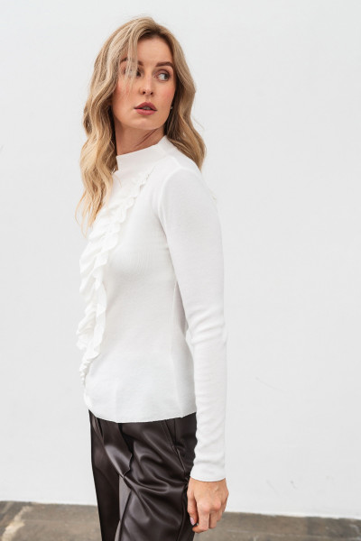 Трикотажний джемпер білого кольору Лістея 02