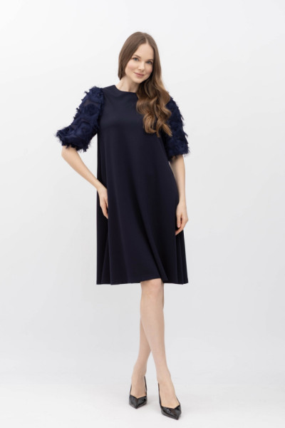 Сукня-трапеція синього кольору Череда