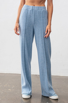 Трикотажні блакитні штани з кишенями Ланея