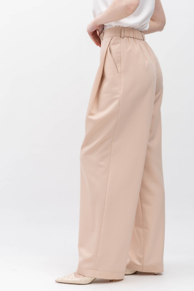 Брюки палаццо бежевого кольору Страйм