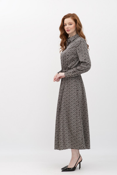 Сукня міді вільного силуету з шовку Тарті 03 Сукня міді вільного силуету з шовку Тарті 03