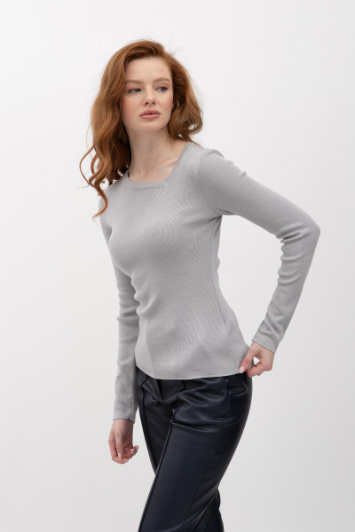 Джемпер трикотажний сірого кольору 25205001