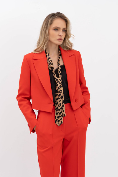 Жакет- кроп  червоного кольору Ертіз