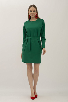 Зелена коротка сукня зі щільного трикотажу з віскозою Ніч 11