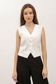 Жилет молочний з вмістом 80% льону Лареда 1
