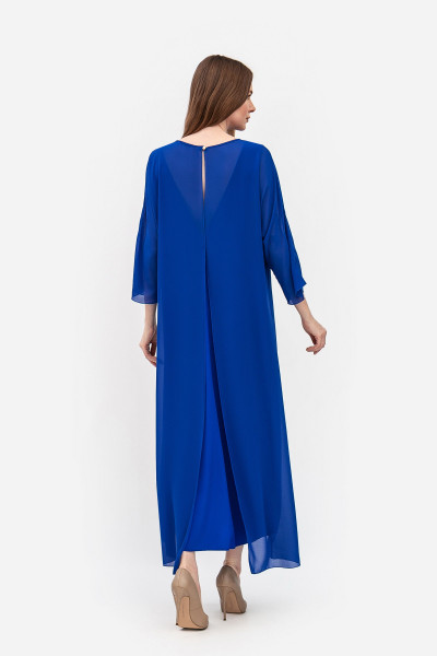 Сукня максі синього кольору з шифону вільного силуету Нєжин 02 Сукня максі синього кольору з шифону вільного силуету Нєжин 02