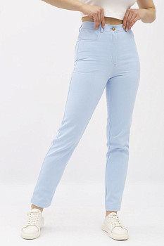 Брюки в стилі денім з котону блакитного кольору Сторі 02