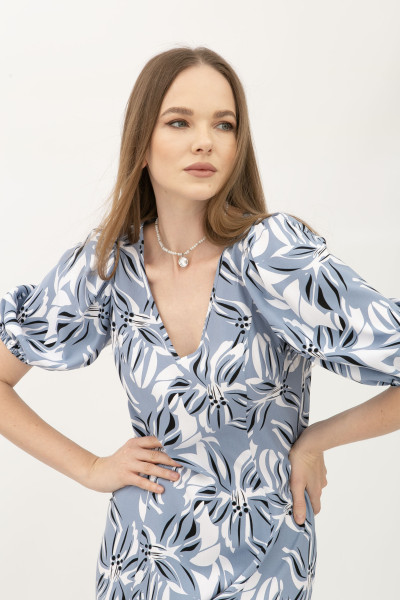 Сукня міді напівприлеглого силуету з бавовни Енріке Сукня міді напівприлеглого силуету з бавовни Енріке