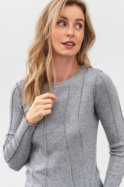 Сірий джемпер з трикотажу Фенті 02