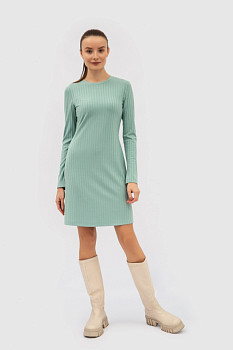 Коротка напівприталена сукня з трикотажу довжиною вище коліна Еліон 01 Коротка напівприталена сукня з трикотажу довжиною вище коліна Еліон 01