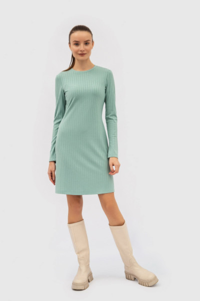 Коротка напівприталена сукня з трикотажу довжиною вище коліна Еліон 01 Коротка напівприталена сукня з трикотажу довжиною вище коліна Еліон 01