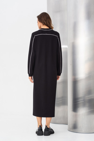 Сукня чорна трикотажна з розрізом по центру Фариса Сукня чорна трикотажна з розрізом по центру Фариса