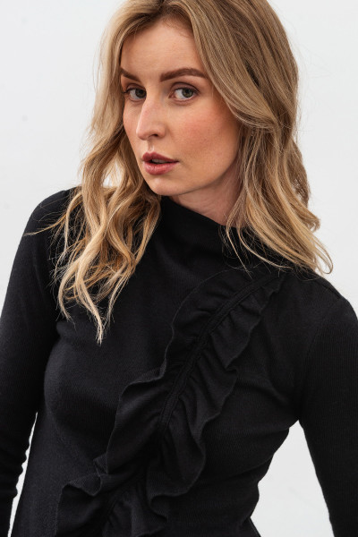 Трикотажний джемпер чорного кольору Лістея 01