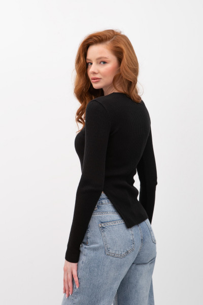 Джемпер трикотажний чорного кольору 25205100
