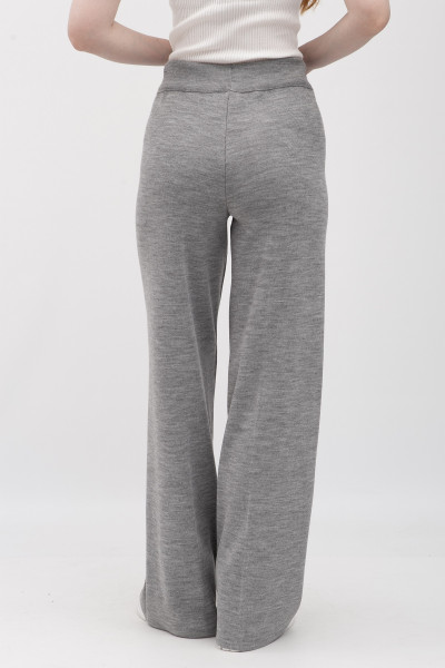 Брюки прямі трикотажні сірі 25218102