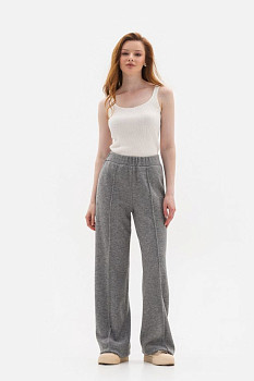 Брюки прямі трикотажні сірі Луріса