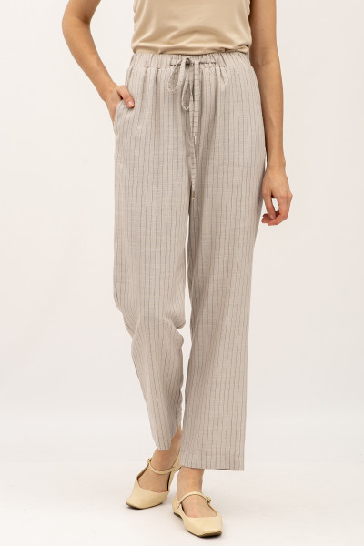 Літні брюки вільного крою бежевого кольору Норіка