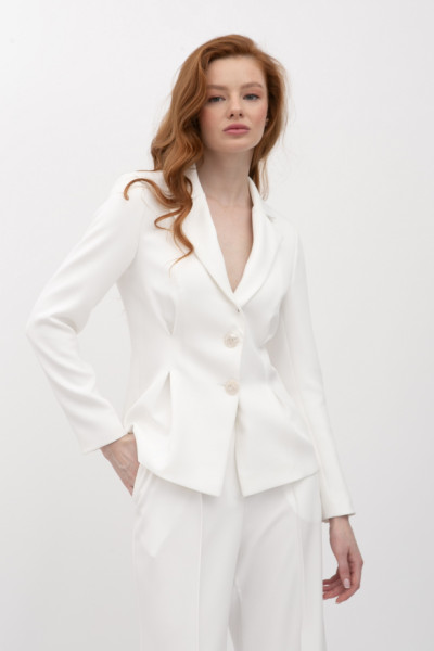 Однобортний жакет молочний Аквас