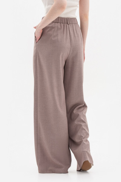 Брюки-палаццо з костюмної тканини бежевого кольору Нейра 01