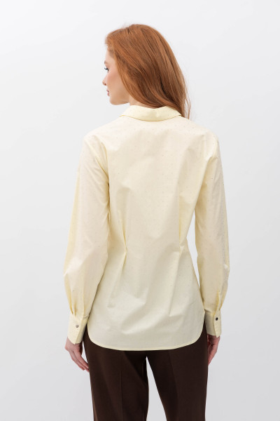Класична котонова блуза жовтого кольору Тенат 1