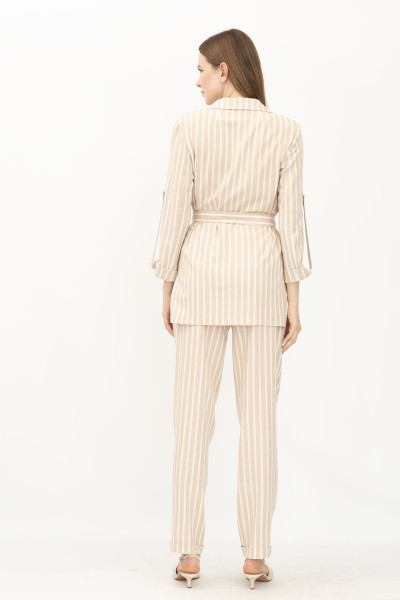 Костюм з льону бежевий жакет та брюки Данді 11 Костюм з льону бежевий жакет та брюки Данді 11