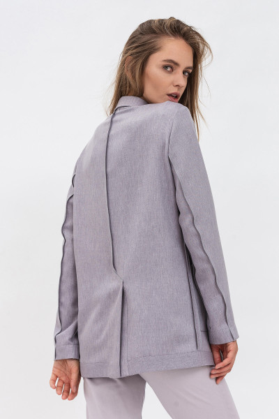 Сірий жіночий жакет вільного крою з костюмної тканини Меларі