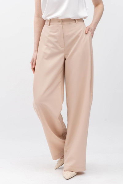 Брюки палаццо бежевого кольору Страйм