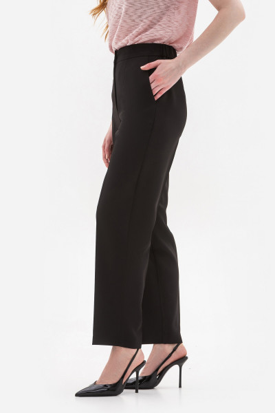 Прямі брюки з костюмної тканини чорного кольору Уніта 01