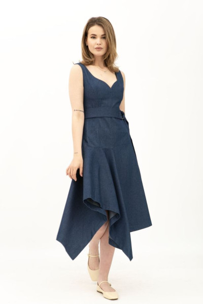 Джинсовий сарафан довжини міді Адагер Джинсовий сарафан довжини міді Адагер