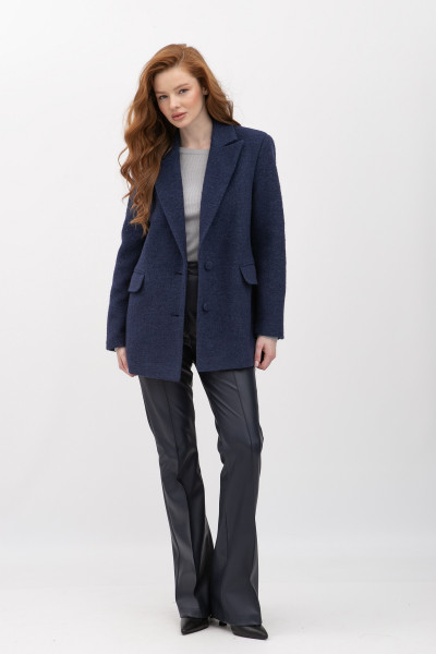 Жакет oversize з вовною синього кольору Ємісія 02
