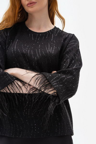 Трикотажний джемпер чорного кольору Леврес